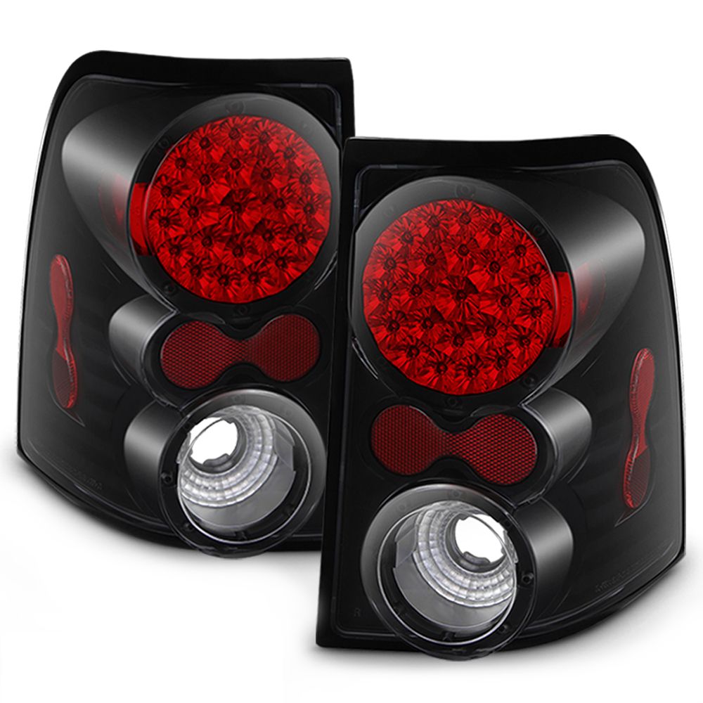 SPYDER 0205 Ford Explorer Euro Style LED Tail Lights Black ALTON