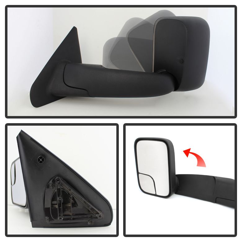 Factory Style Tow Mirrors 0208 Dodge Ram 1500 / 0309 2500 3500