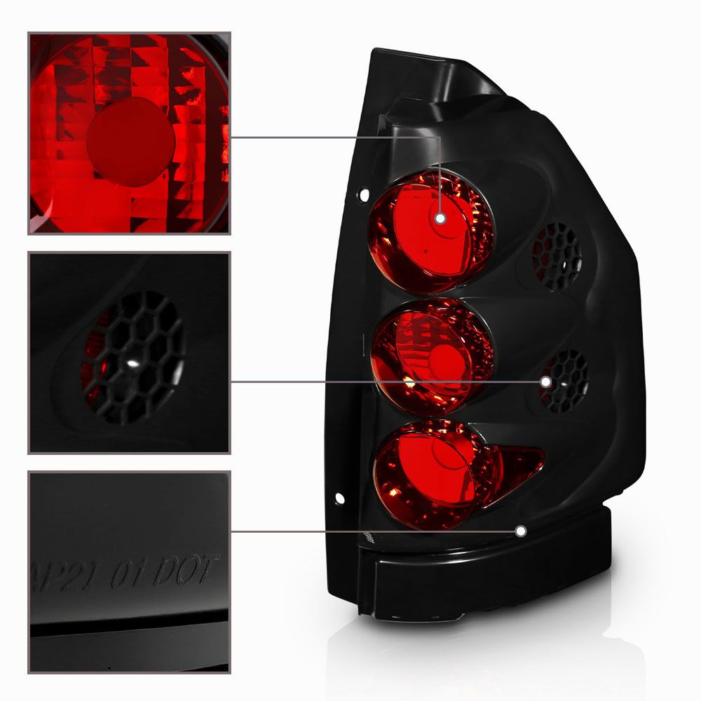0208 GMC Envoy Euro Altezza Tail Lights Black