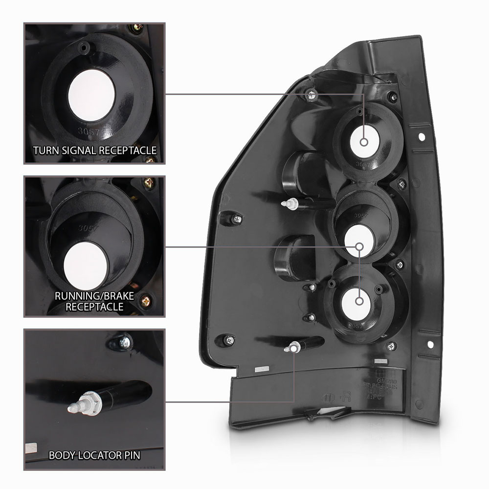 0208 GMC Envoy Euro Altezza Tail Lights Black