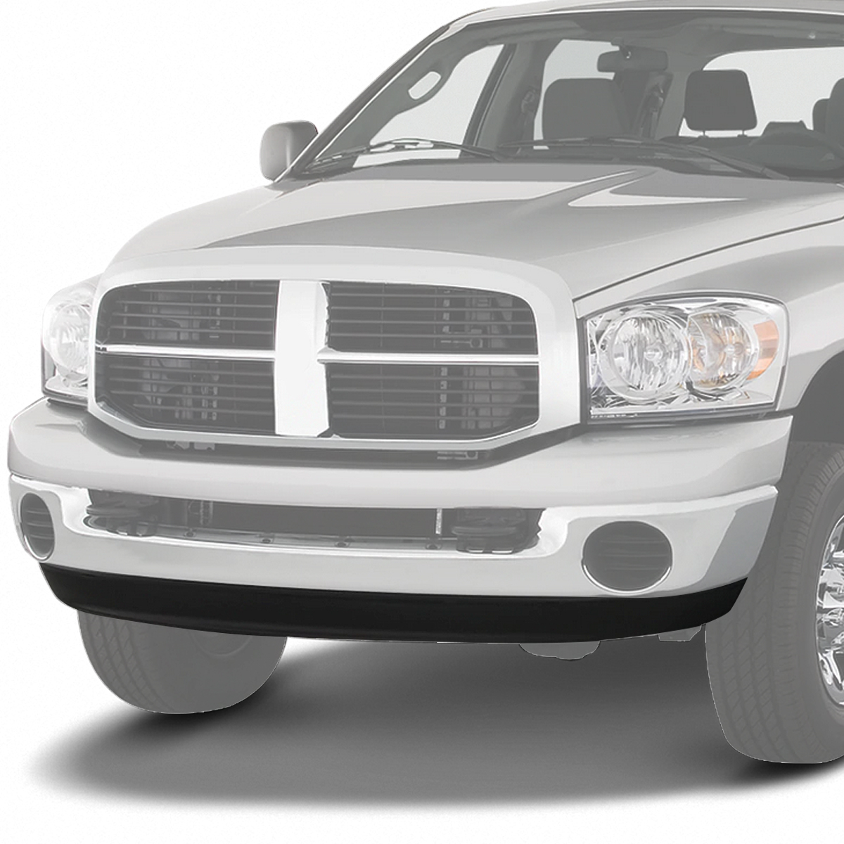 thumbnail image 2 of Front Bumper Air Dam Deflector For Ram 1500 2011-2018 – Dark Gray Textured Finish – Replaces 55112616AA 2 of 3
