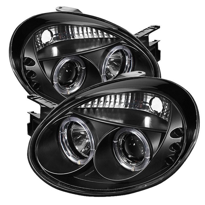 0305 Dodge Neon Base / SRT4 Dual Halo & LED Projector Headlights Black