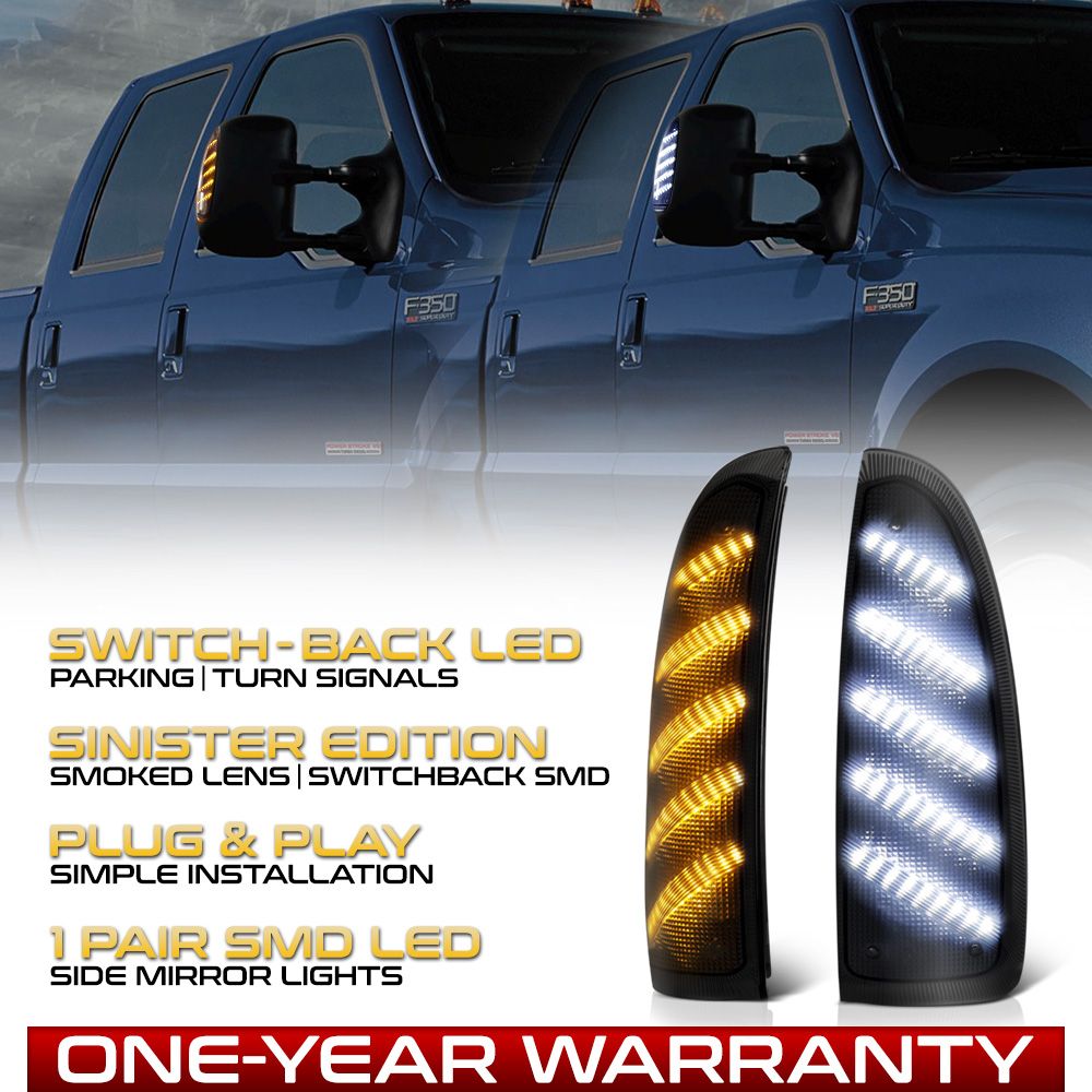 0307 Ford Super Duty F250 F350 F450 F550 Switchback LED Side Mirror