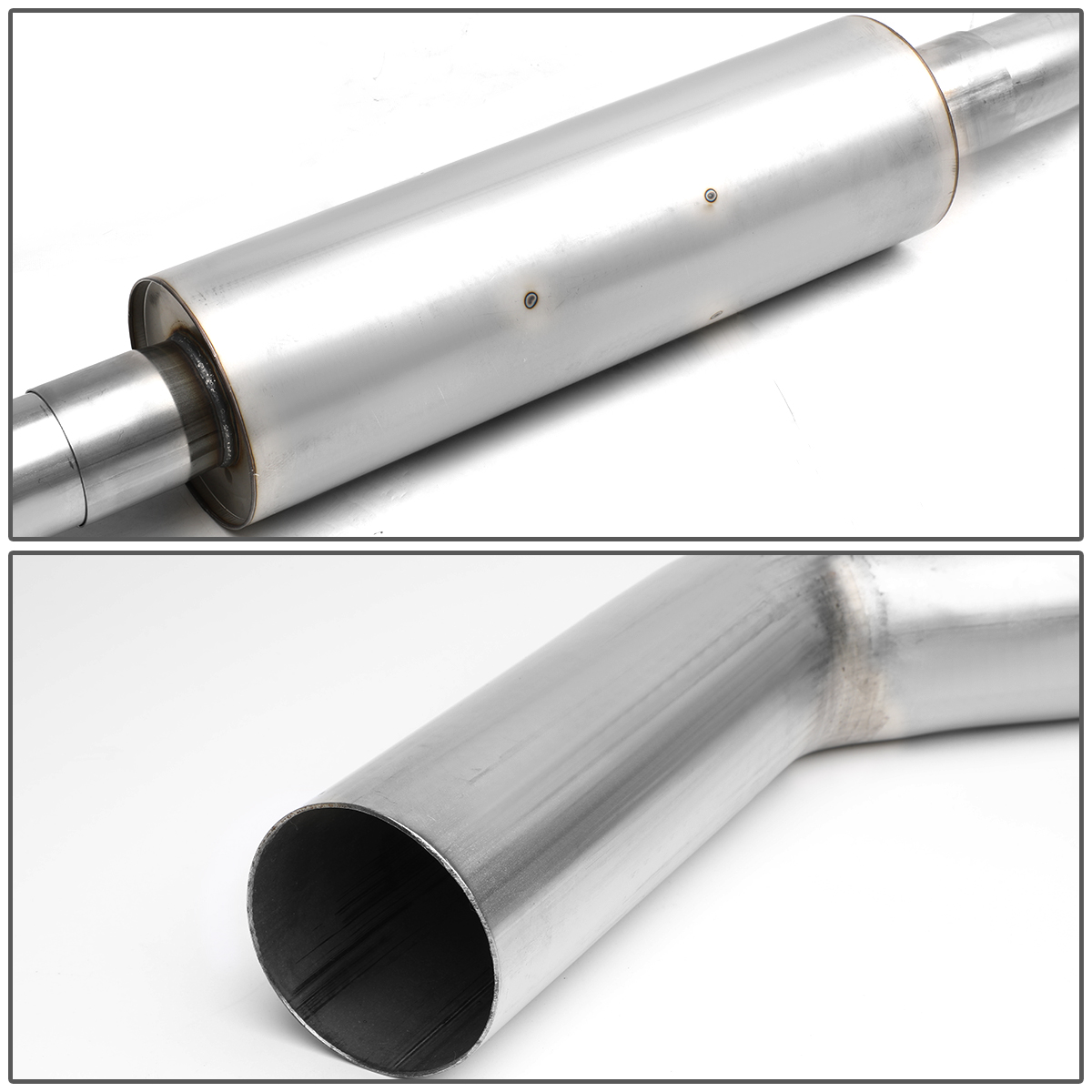 0406 Nissan Titan 3'' Stainless Steel Louvered Core Muffler Catback