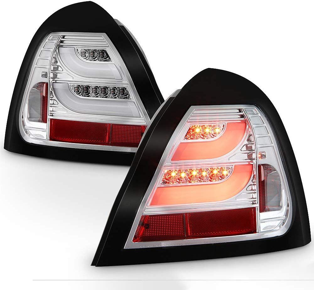 0408 Pontiac Grand Prix Optic Style LED Tail Lights Chrome