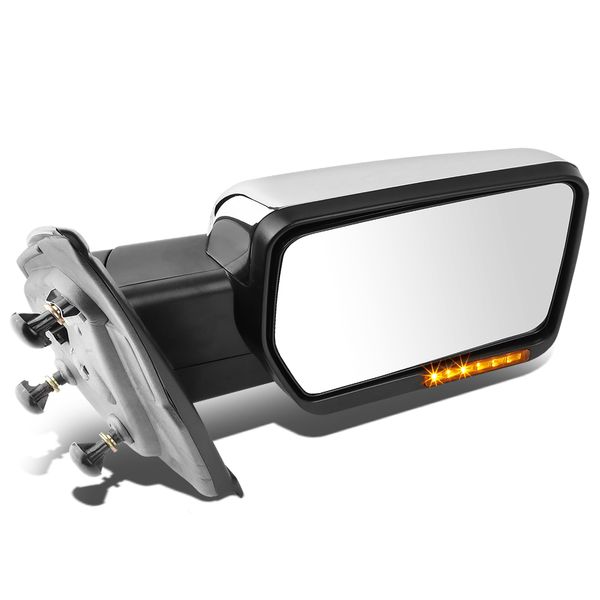 Factory Style Tow Mirrors 0414 Ford F150 Chrome Amber Signal