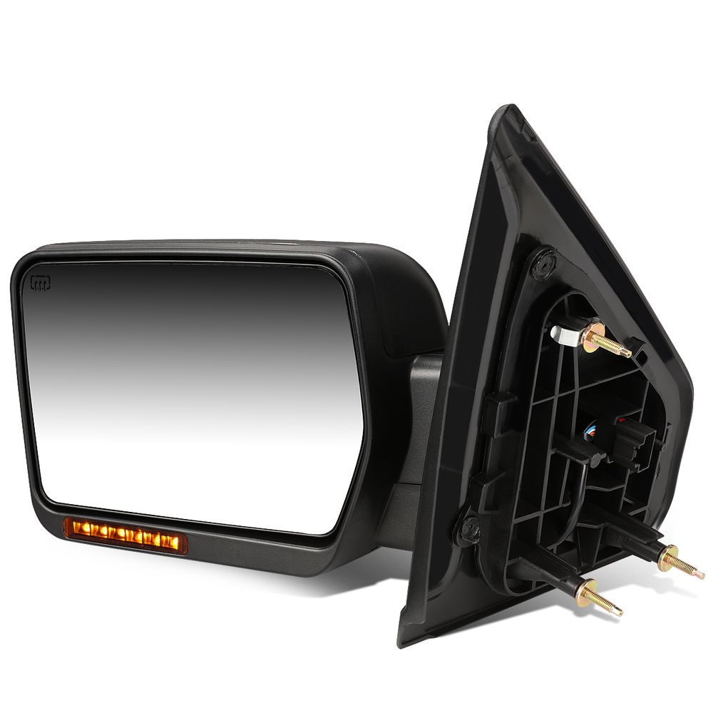 Factory Style Tow Mirrors 0714 Ford F150 Black Powered Heated Glass