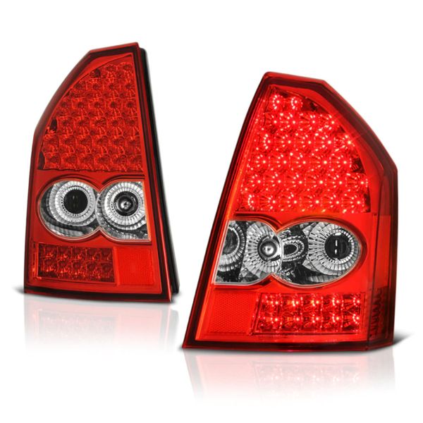 0507 Chrysler 300 Performance LED Tail Lights Red Clear