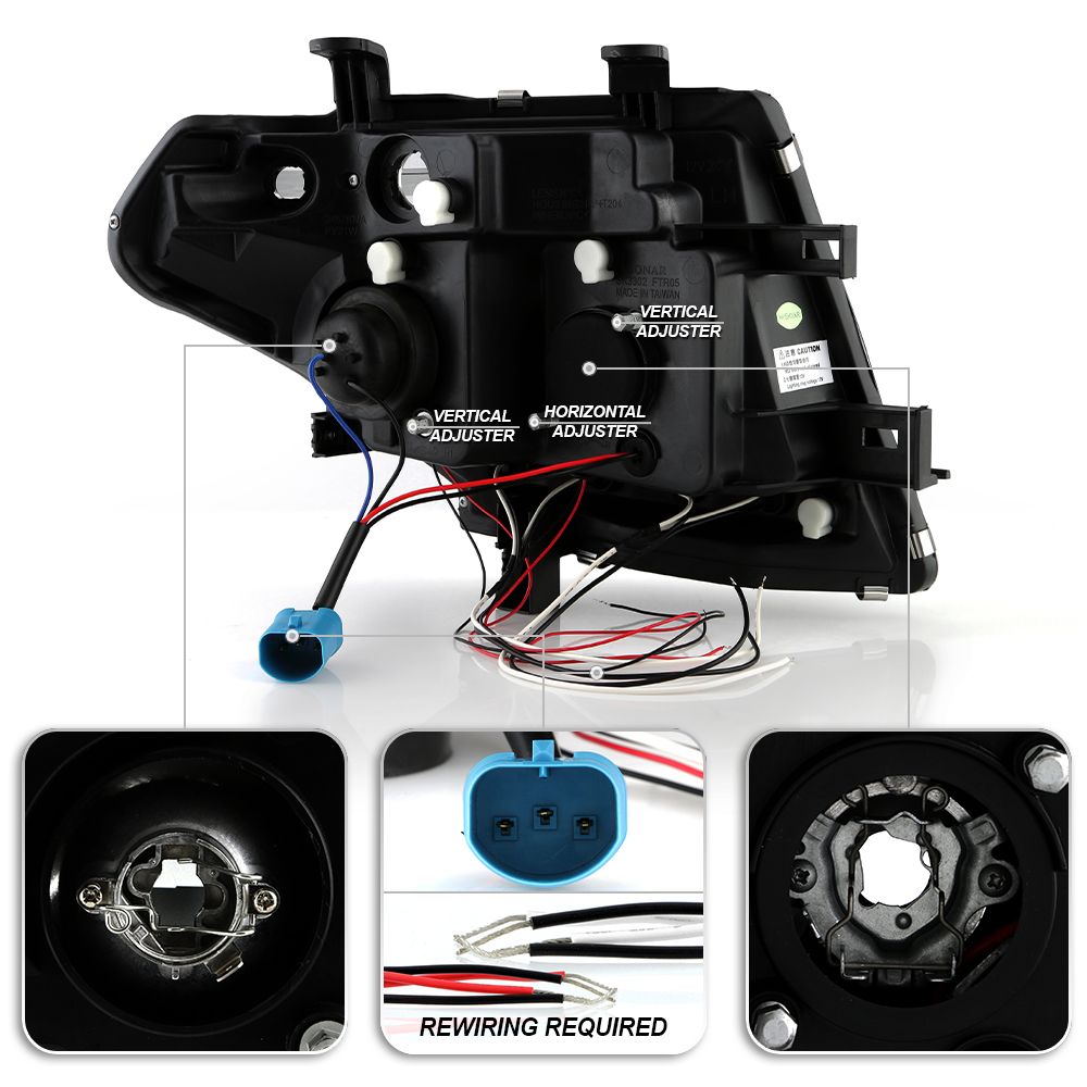 Fit For 05-08 Nissan Frontier/Pathfinder Dual CCFL Halo Projector