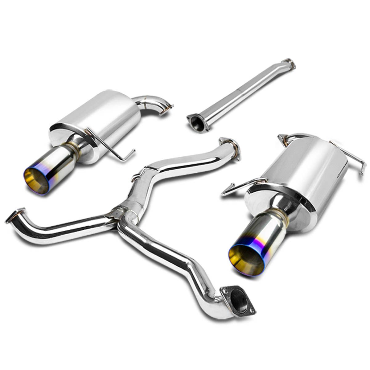 0509 Subaru Legacy GT Bl/Bp Dual 4"Muffler Tip Midpipe + Catback