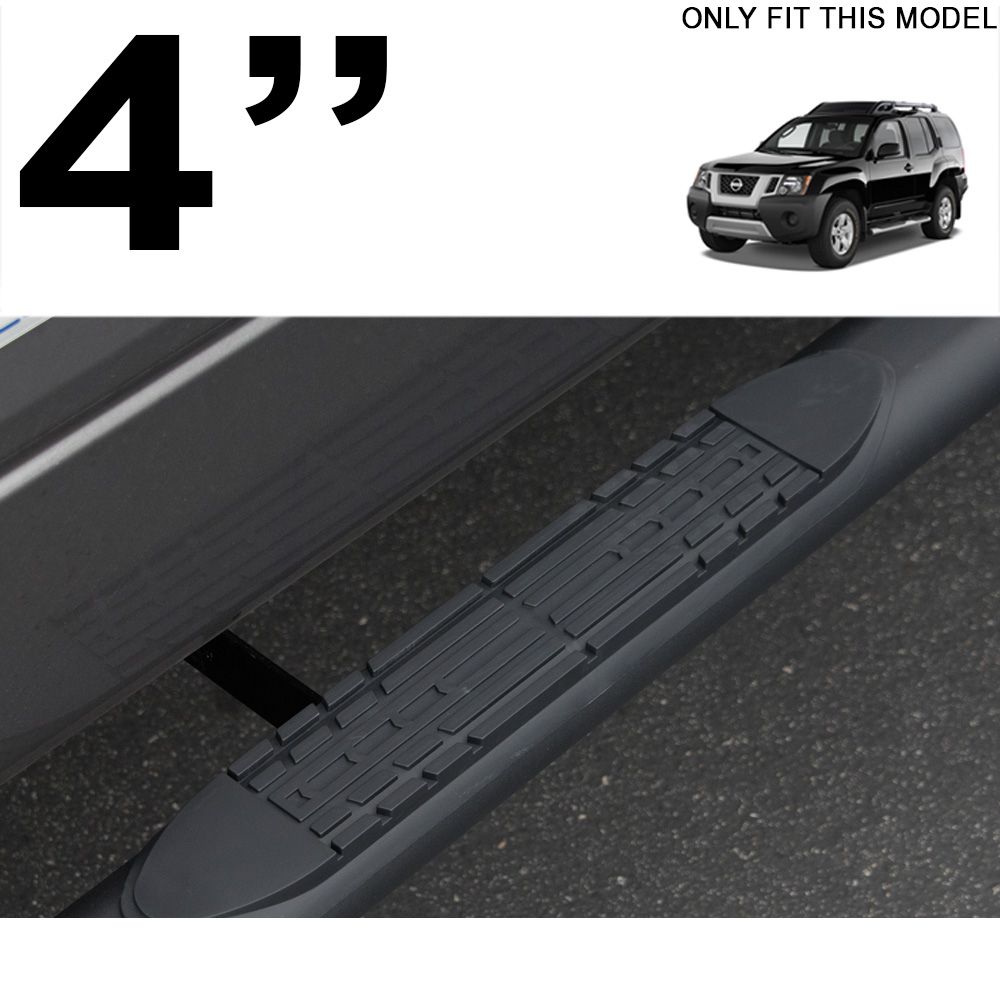 0515 Nissan Xterra 4" Oval Side Step Nerf Bars Running Boards Matte