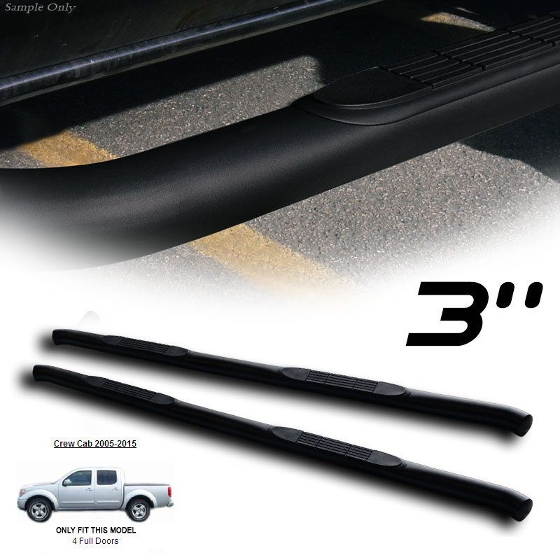 0516 Nissan Frontier [Crew Cab] 3" Round Side Step Nerf Bars Running