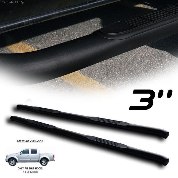 0516 Nissan Frontier [Crew Cab] 3" Round Side Step Nerf Bars Running