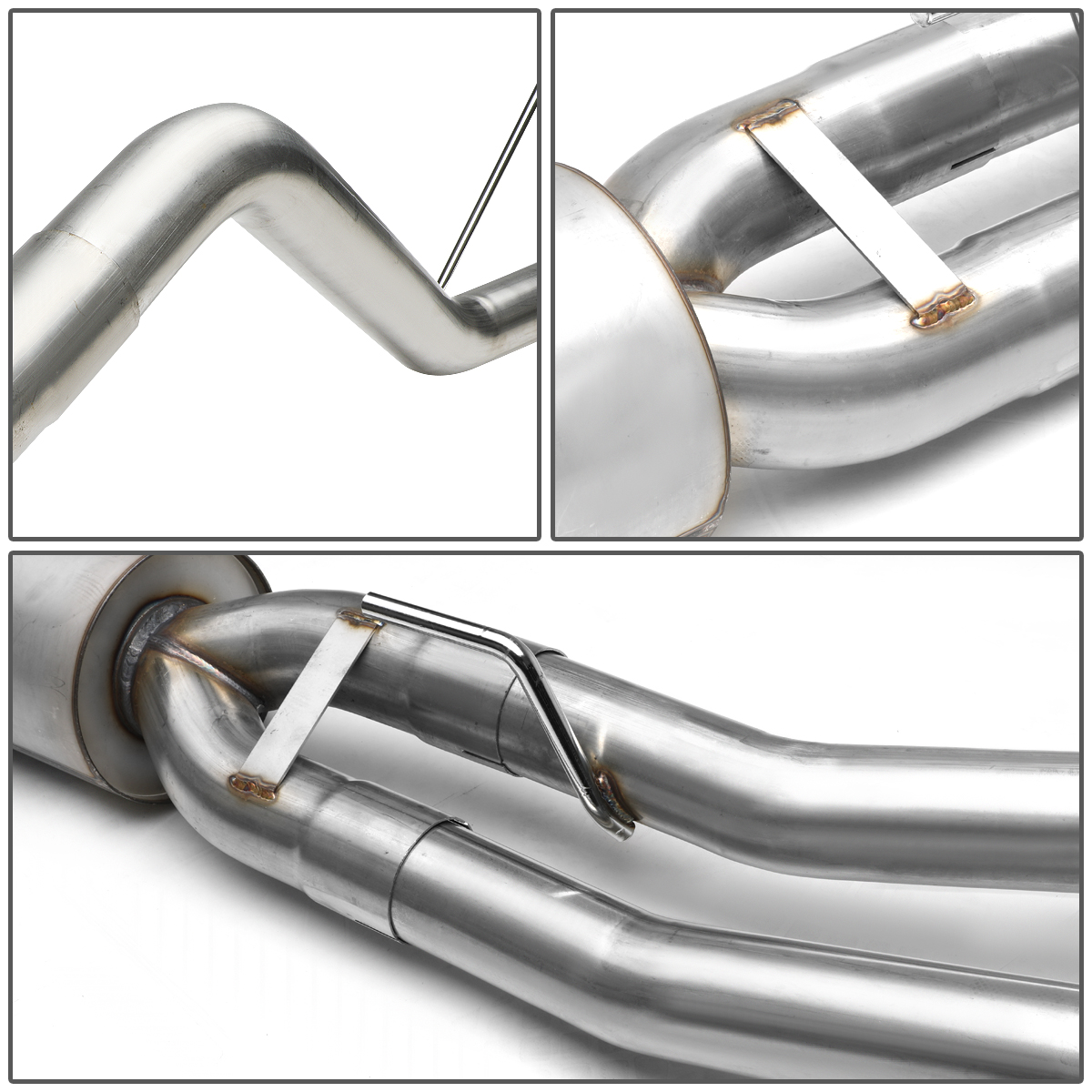 0517 Nissan Frontier 3'' Stainless Steel Louvered Core Muffler Catback