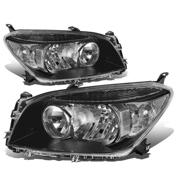 0608 Toyota RAV4 OEStyle Replacement Headlights Black / Clear