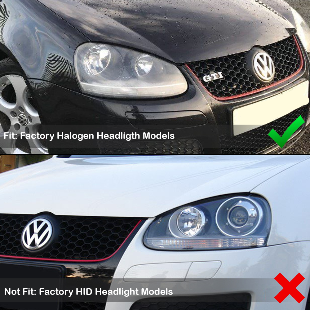 06-08 Volkswagen Golf / Rabbit / 06-10 Jetta Angel Eye Halo LED DRL ...