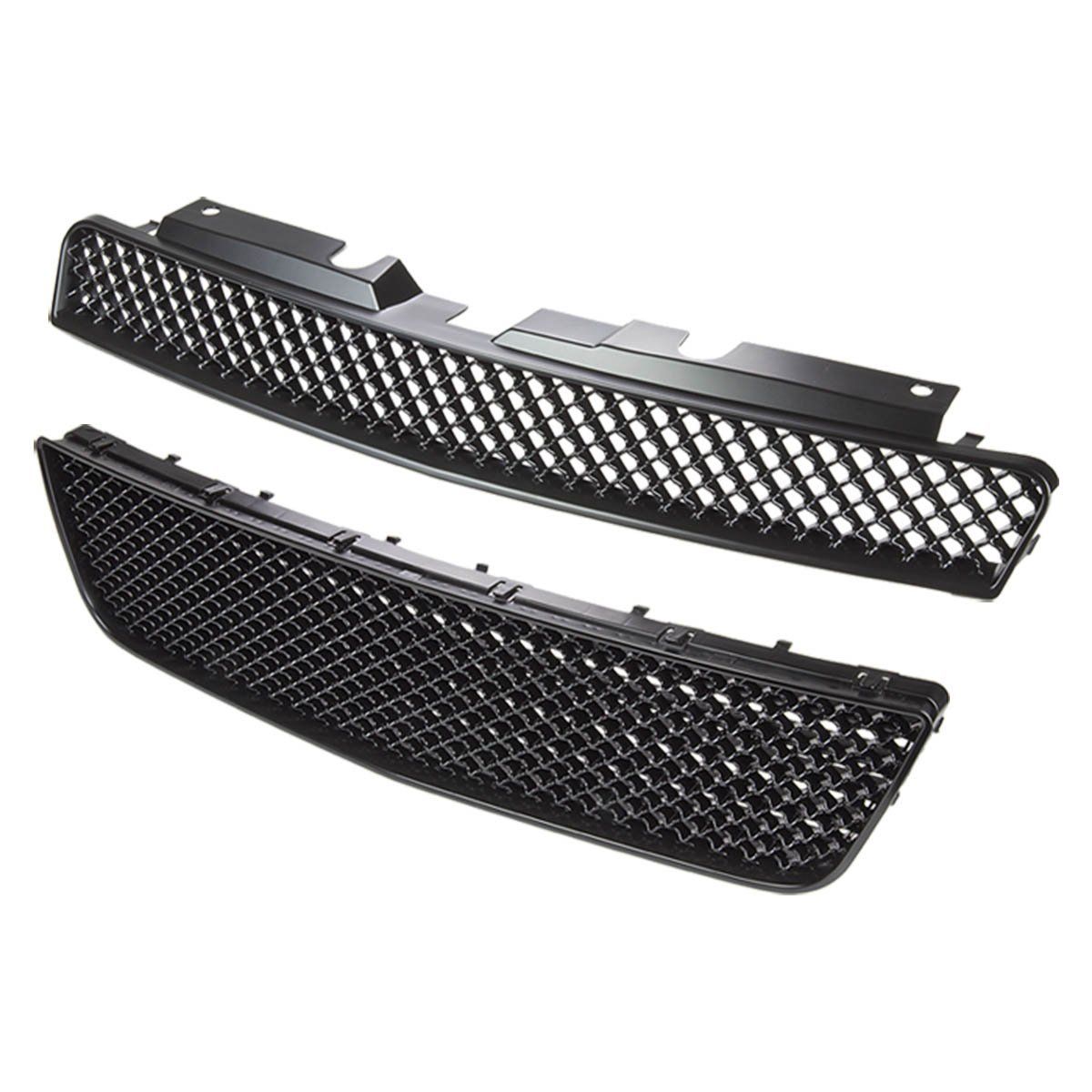 thumbnail image 2 of Nurniacl Front Bumper Upper & Lower Grille Set For 2014-2020 Chevrolet Impala - Black & Chrome Mesh 2 of 6