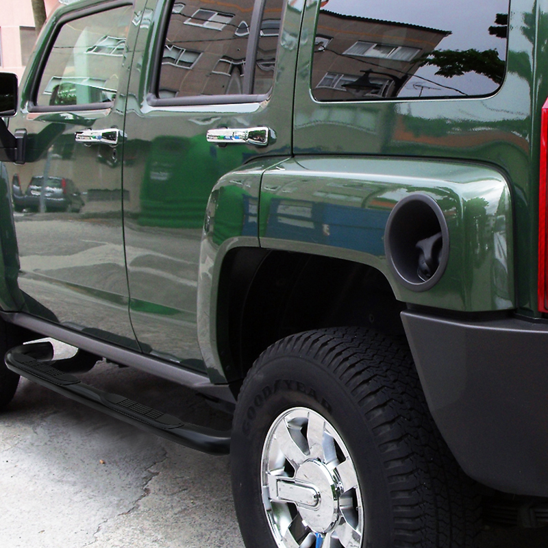 0610 Hummer H3 3" Round S/S Side Step Nerf Bar Black