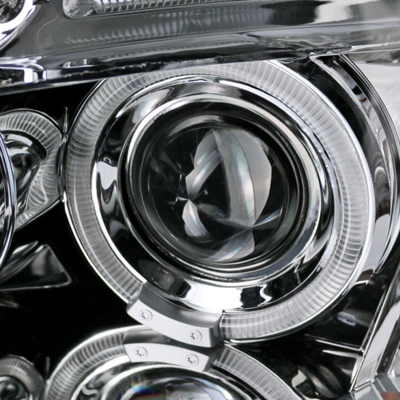 0611 Mitsubishi Eclipse Angel Eye Halo & LED Projector Headlights Chrome