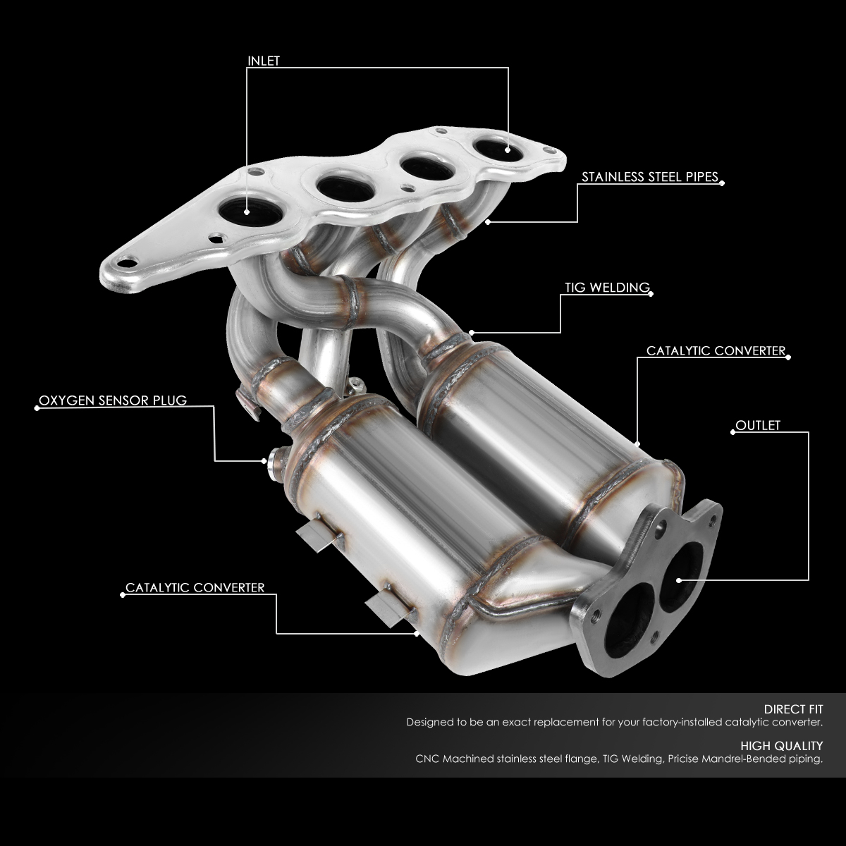 0612 Mitsubishi Eclipse 2.4L Catalytic Converter Manifold