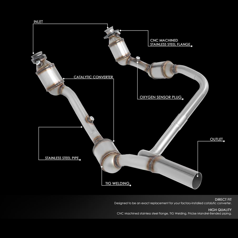 0709 Jeep Wrangler JK 3.8L Catalytic Converter Exhaust YPipe Replacement