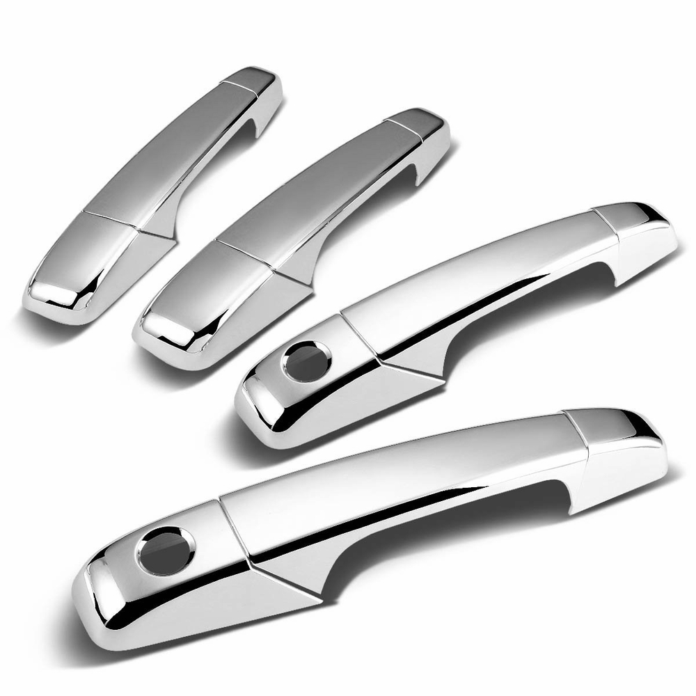 0713 Chevy Silverado 4DR Chrome Plated Door Handle + Mirror Cover Trim