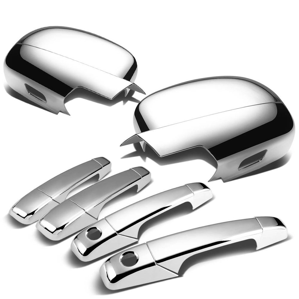 0713 GMC Yukon, Yukon XL 4DR Chrome Plated Door Handle + Mirror Cover Trim