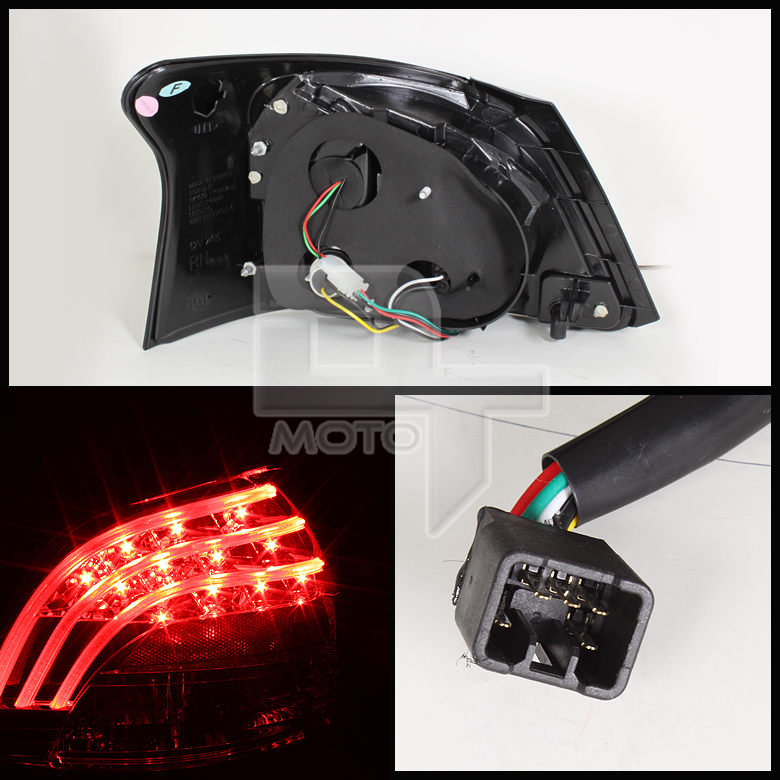 SPYDER 0711 Toyota Yaris 4DR Sedan LED Tail Lights Black ALTYD