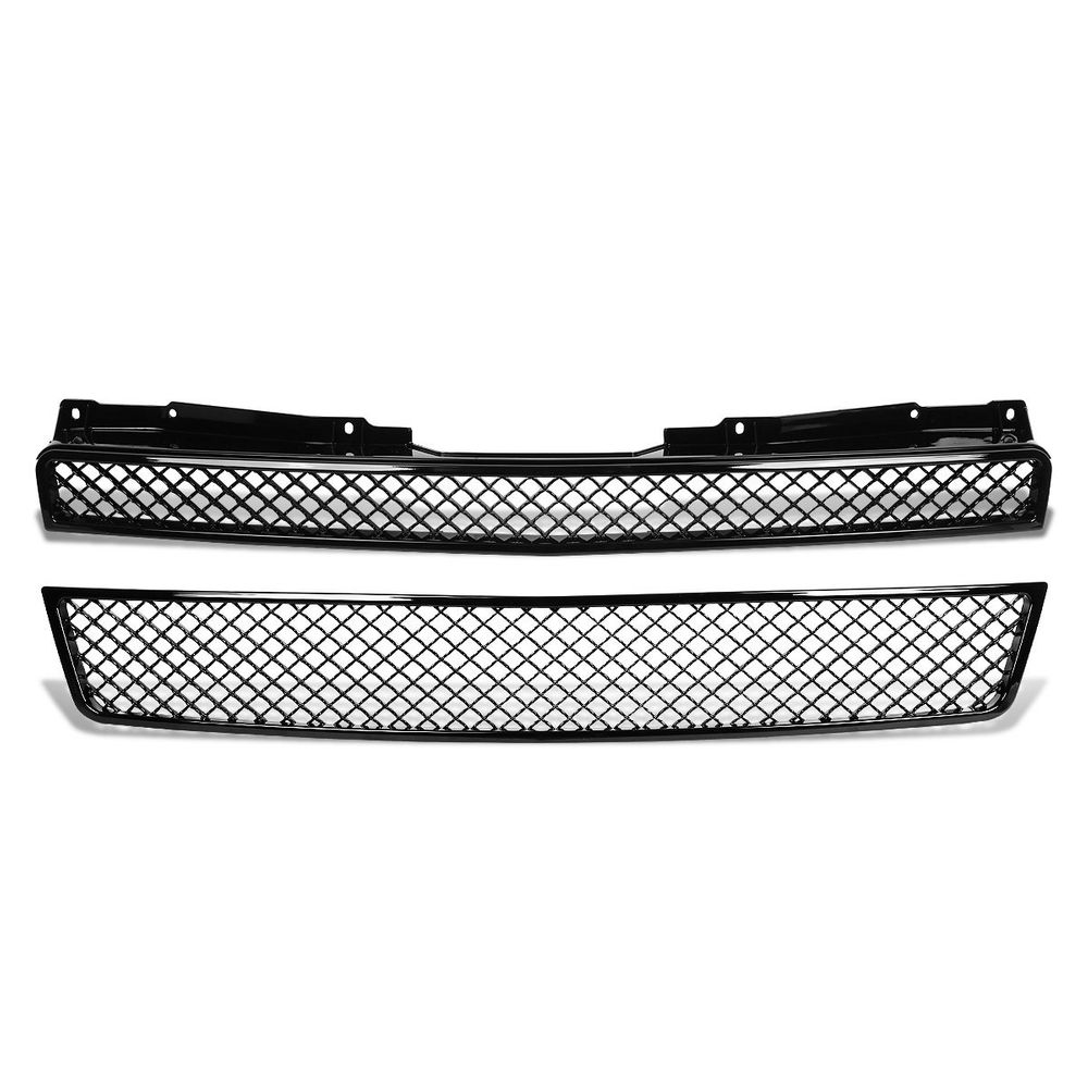 Stainless Steel Mesh Grille Insert Kit For 2007-2014 Chevy Tahoe, Suburban, Avalanche (Not Z71) - Chrome, 4-Piece