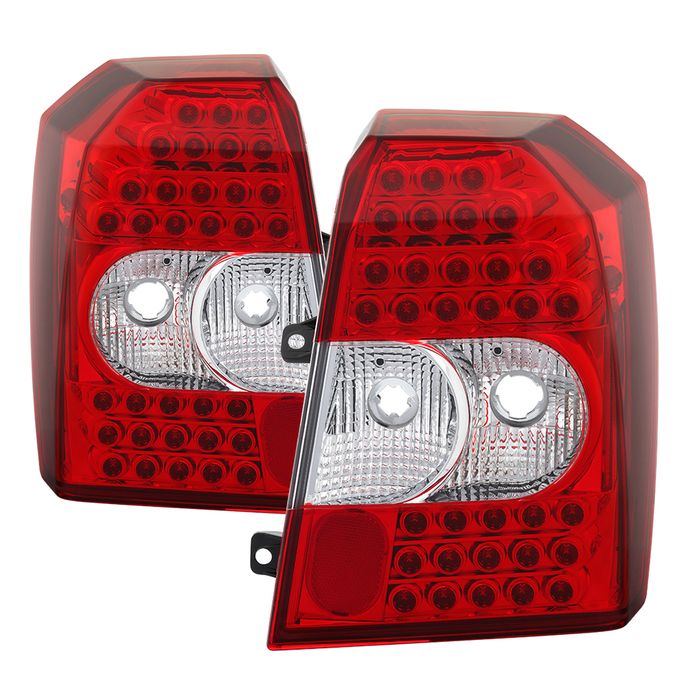 0712 Dodge Caliber LED Tail Lights Red Clear