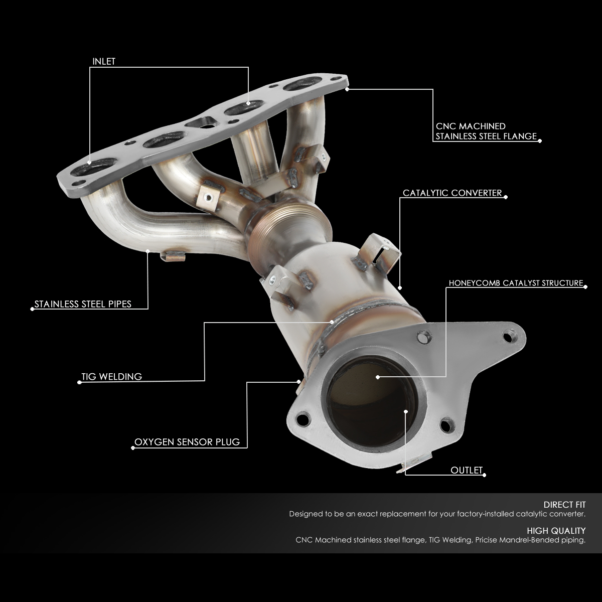 0712 Nissan Altima 2.5L Catalytic Converter Exhaust Manifold Replacement