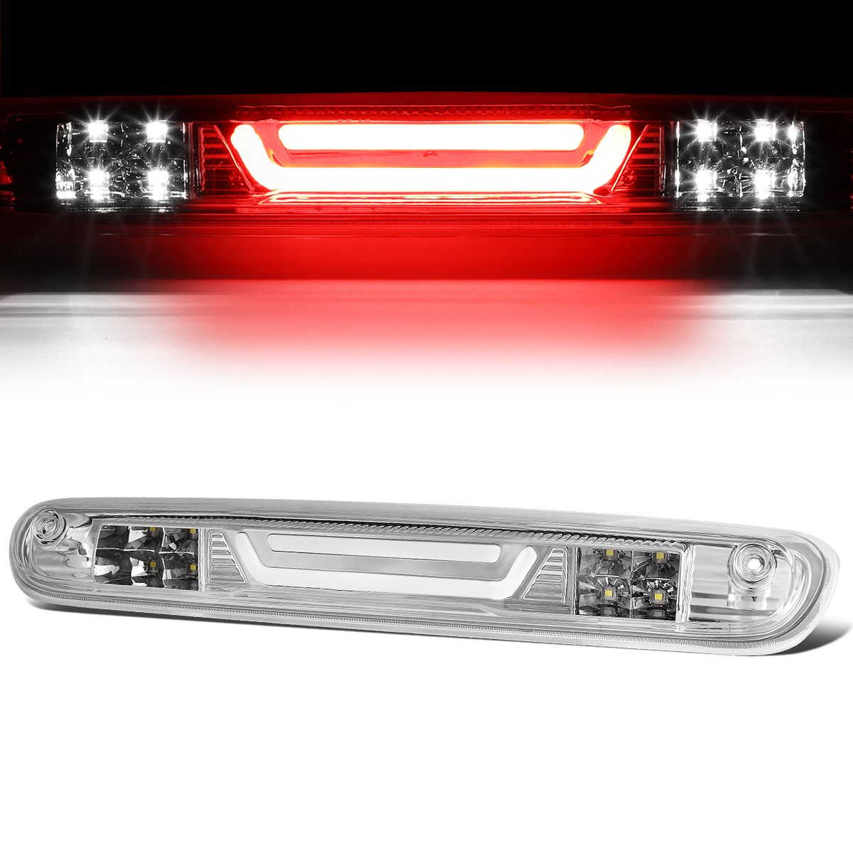 Third Brake Light LED For Silverado & Sierra 1500HD/2500HD 2007-2014 - Red/White, 22 LED
