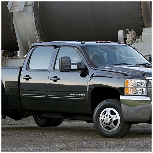 Smoked Power Heated Tow Mirrors Compatible with 2007-2013 Chevy Silv