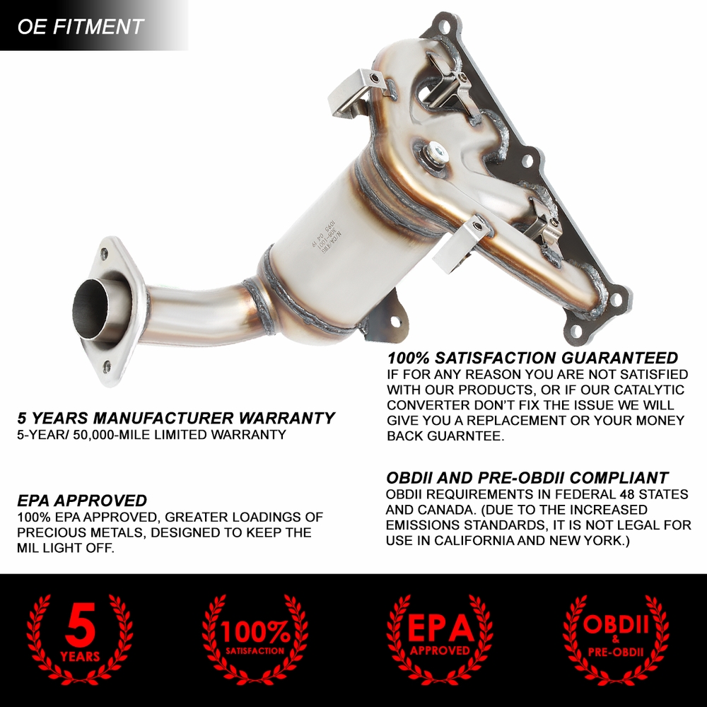 0717 Jeep Compass Patriot 2.4L 4WD Catalytic Converter Exhaust Manifold