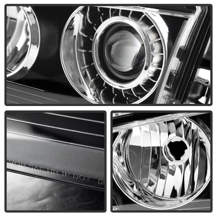 0810 Dodge Charger[HID Model] Crystal Replacement Headlights Black