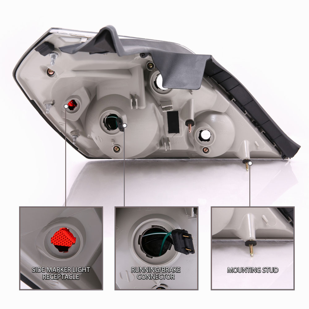 CG 20082013 Nissan Altima 2DR Coupe Euro Style LED Tail Lights Black