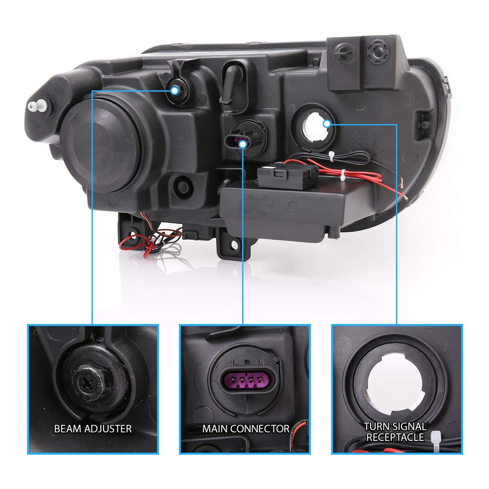 CG 0814 Dodge Challenger [HID Model] LED Halo Projector Headlights