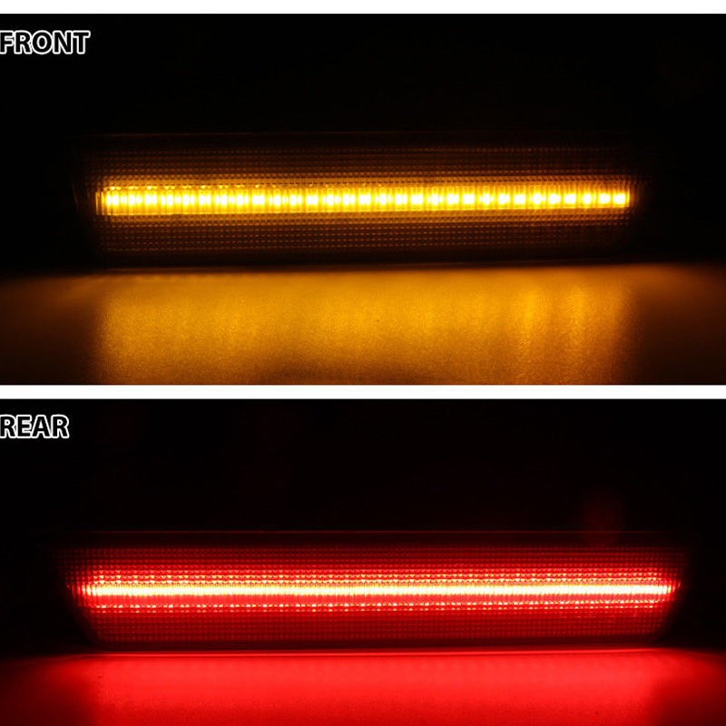 Dodge Charger Front Bumper NJSBYL Smoked Lens Challenger LED Side Marker Lamp Light Kits For Dodge Challenger 2015 2016 2017 2018 2019 2020 2021 Front Rear Amber/Red LED Left Right Side Turn - Foto 4