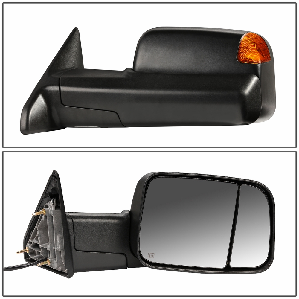 Dodge Pair Of Power Heated Tow Mirrors For 1998-2001 Dodge Ram 1500/2500/ 3500 - DTMOTO Ram Tow Mirrors - Foto 9