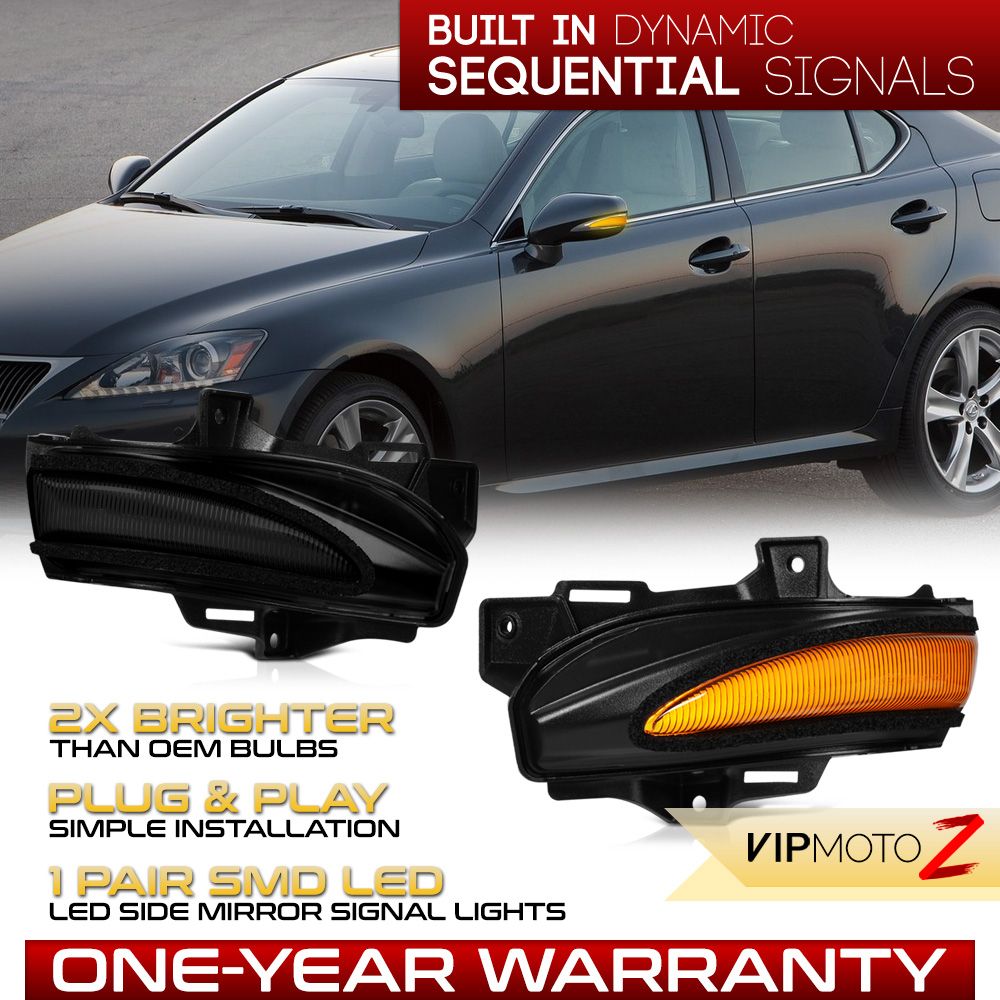 0915 Lexus IS250 IS350 ES350 Sequential LED Side Mirror Lights