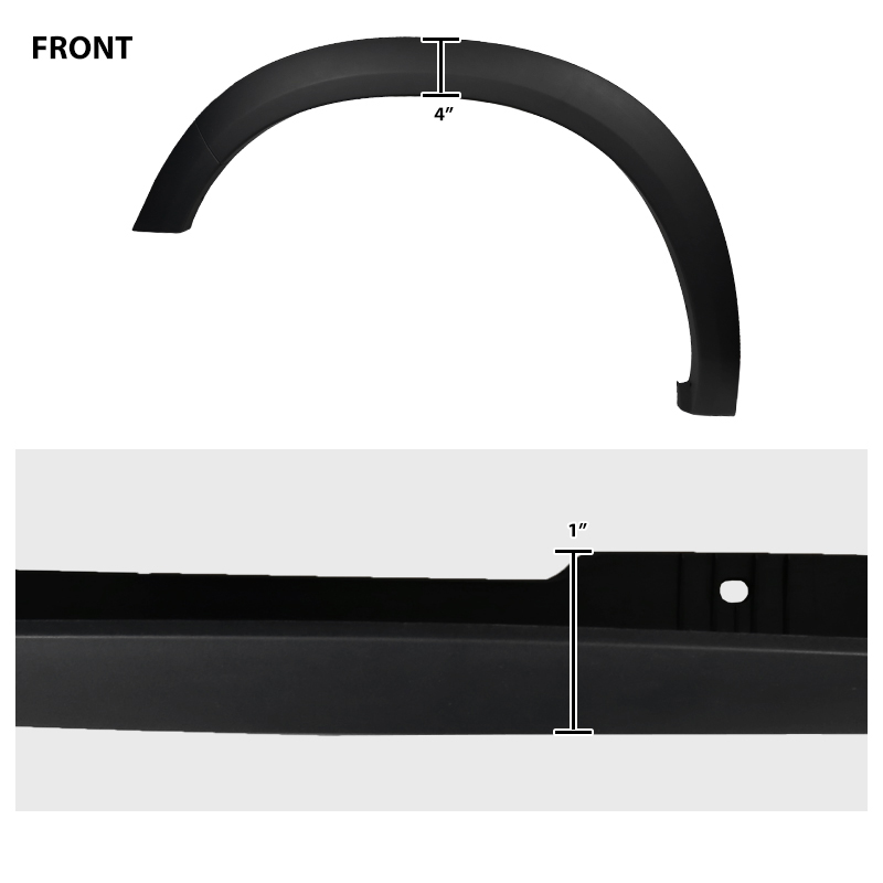 20092018 Dodge Ram 1500 Smooth Matte Black OEStyle Wheel Fender Flares