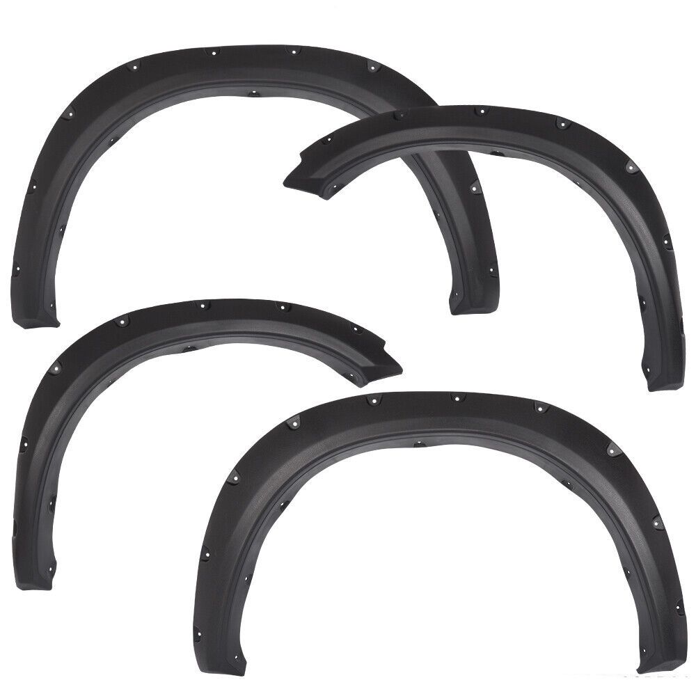 Paintable Black Fender Flares For 2009-2019 Dodge Ram 1500 - Full Set Of 4 With Hardware
