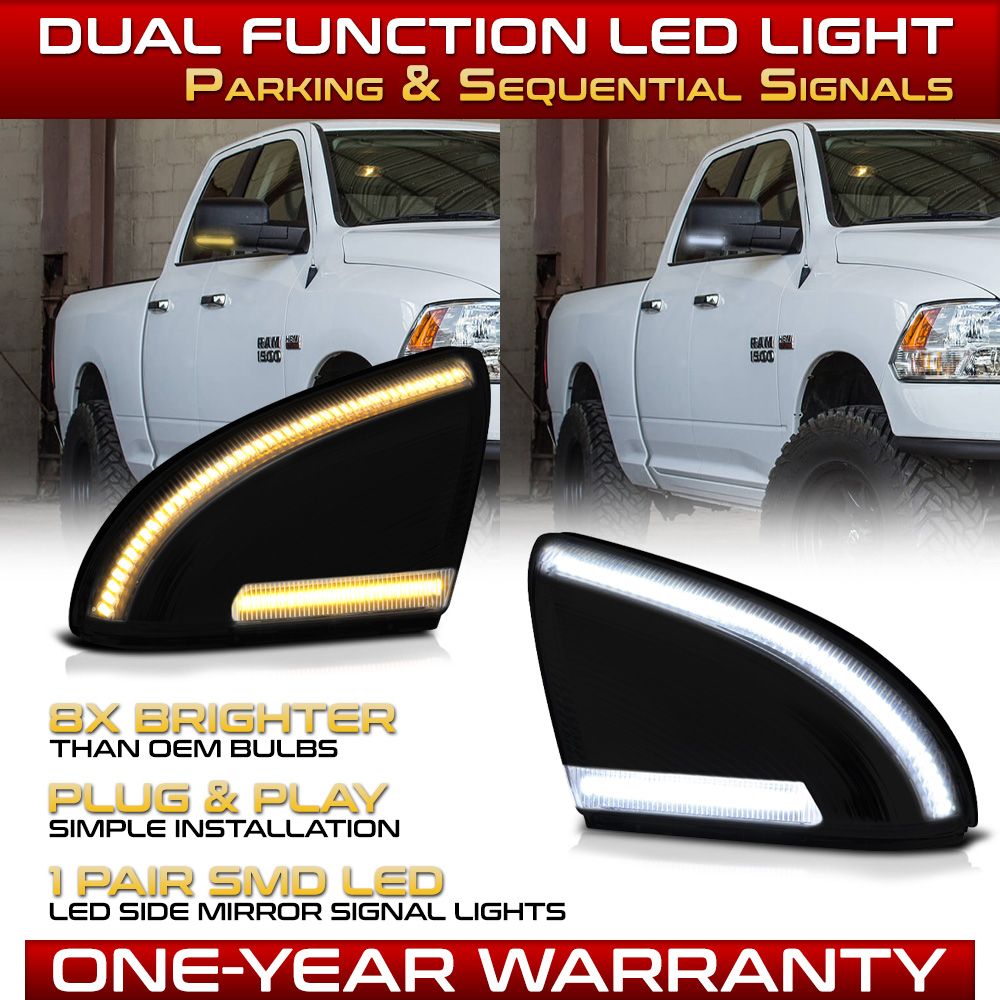 0922 Ram Sport LED Side Mirror Puddle Lights Switchback + Sequential