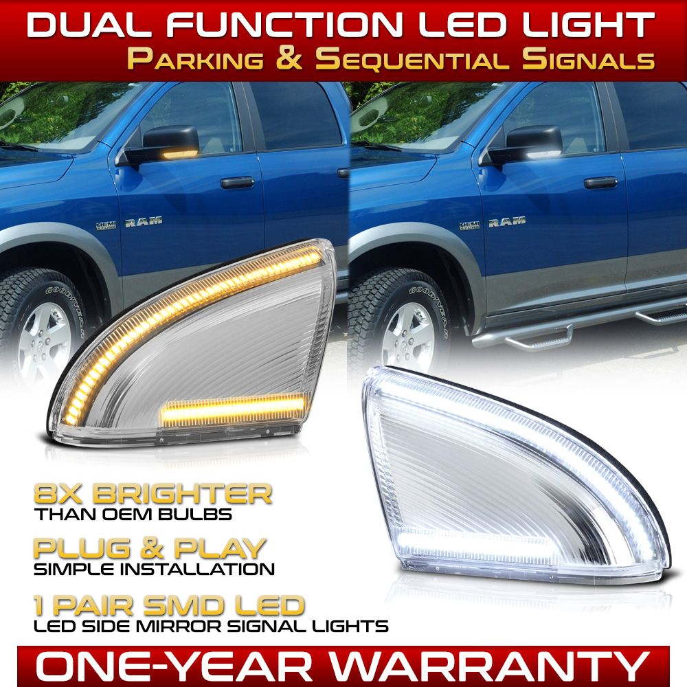 0922 Ram Sport LED Side Mirror Puddle Lights Switchback + Sequential