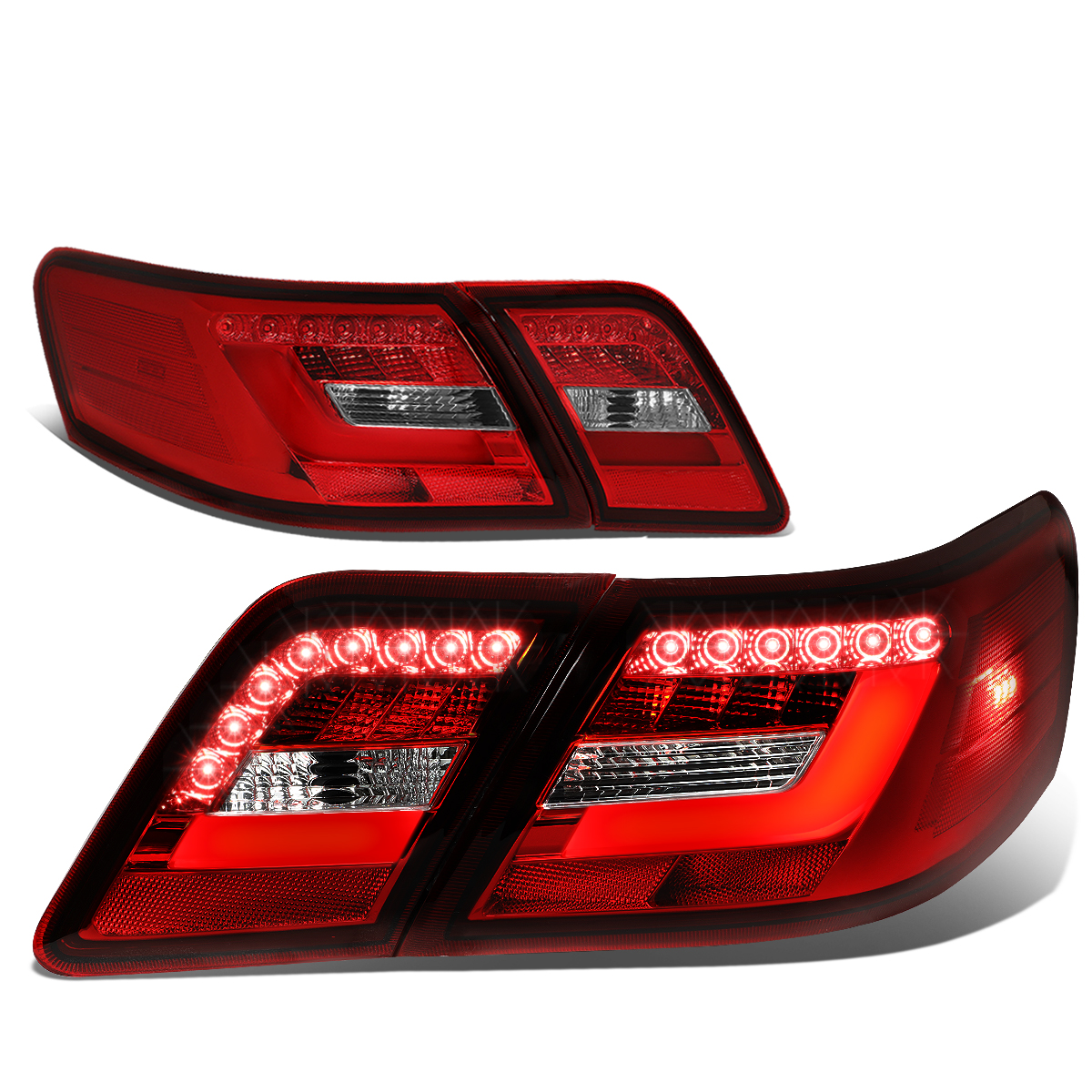 1011 Toyota Camry LED Bar Tail Lights Red Clear
