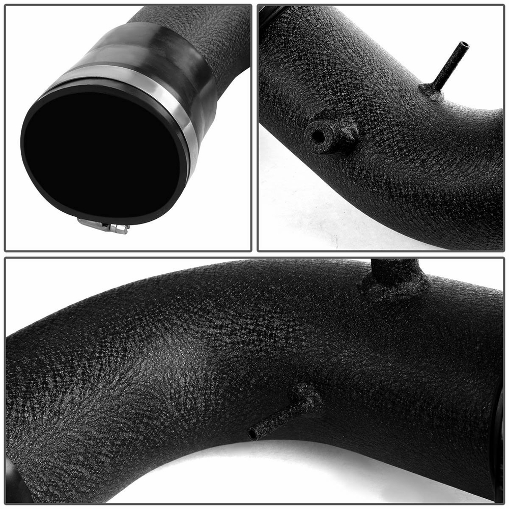 1014 VW Golf / Jetta / 1013 Audi A3 2.0L TDI Black Wrinkle Aluminum Cold Air Intake Pipe