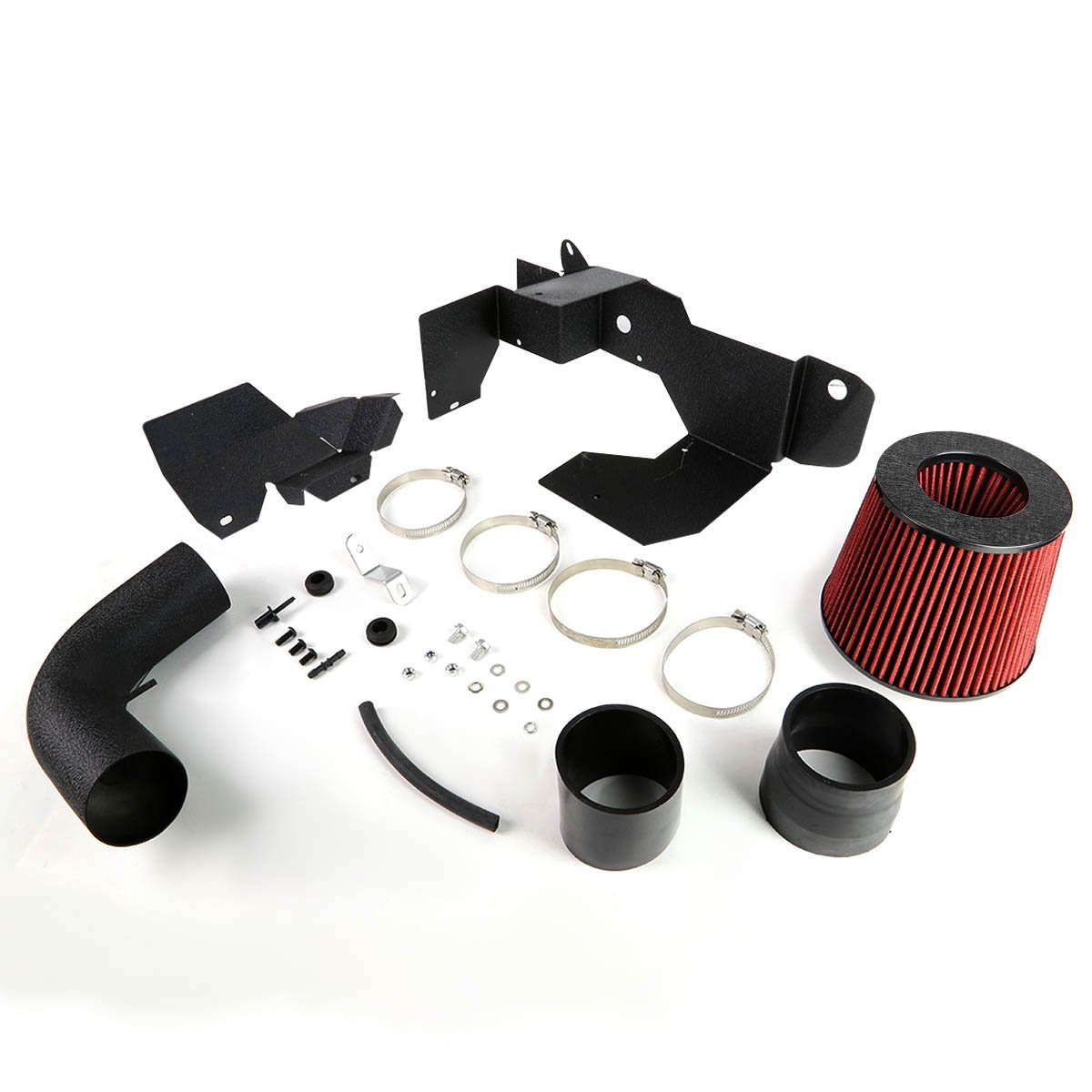 Black Cold Air Intake Kit With Heat Shield For Chevy Camaro SS 2010-2015 V8 6.2L