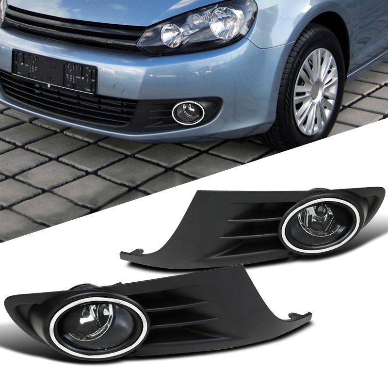 1014 VW Golf Jetta Mk6 Clear Bumper Lamps Driving Fog Lights