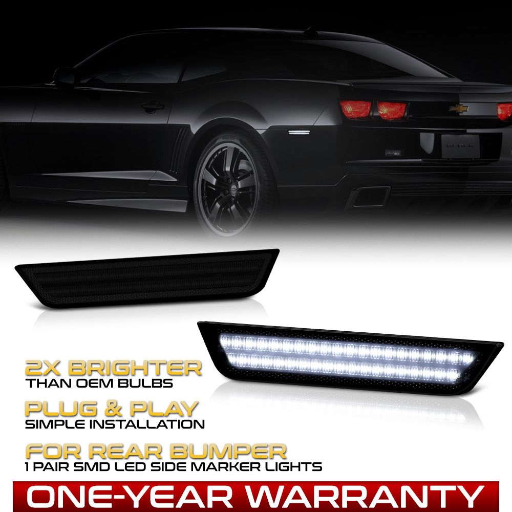 Buy Smoked Lens For 10-15 Chevy Camaro Side Marker Light Amber LED Front Bumper Lamp In Rowland - Foto 2