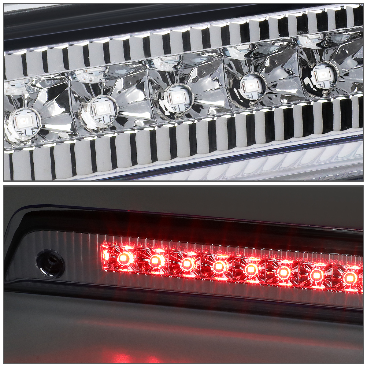 1016 Dodge Journey Chrome Full LED Third 3rd Tail Brake Light